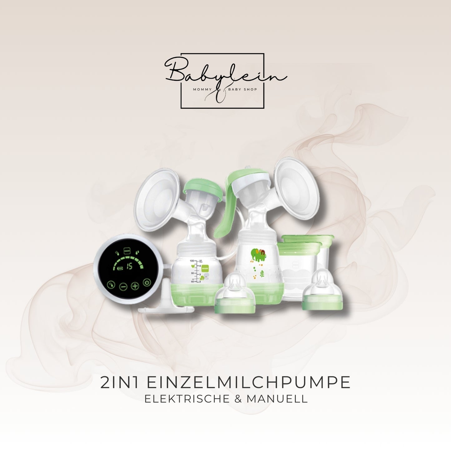 2in1 Einzelmilchpumpe | elektrisch & manuell
