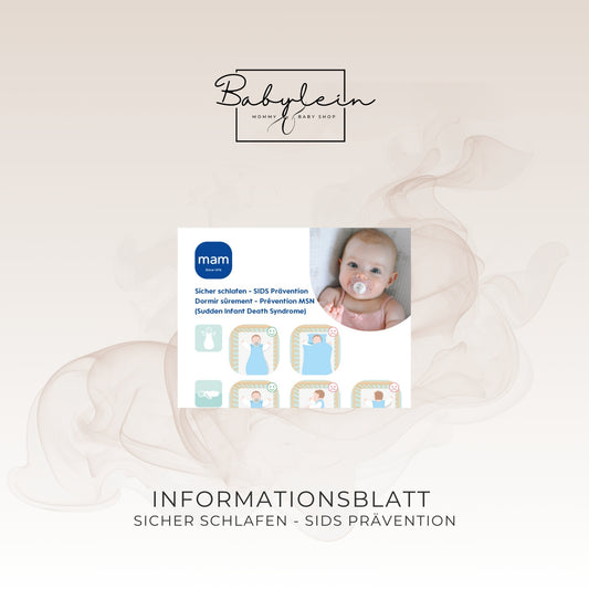 Infoblatt "sicher schlafen - SIDS-Prävention"