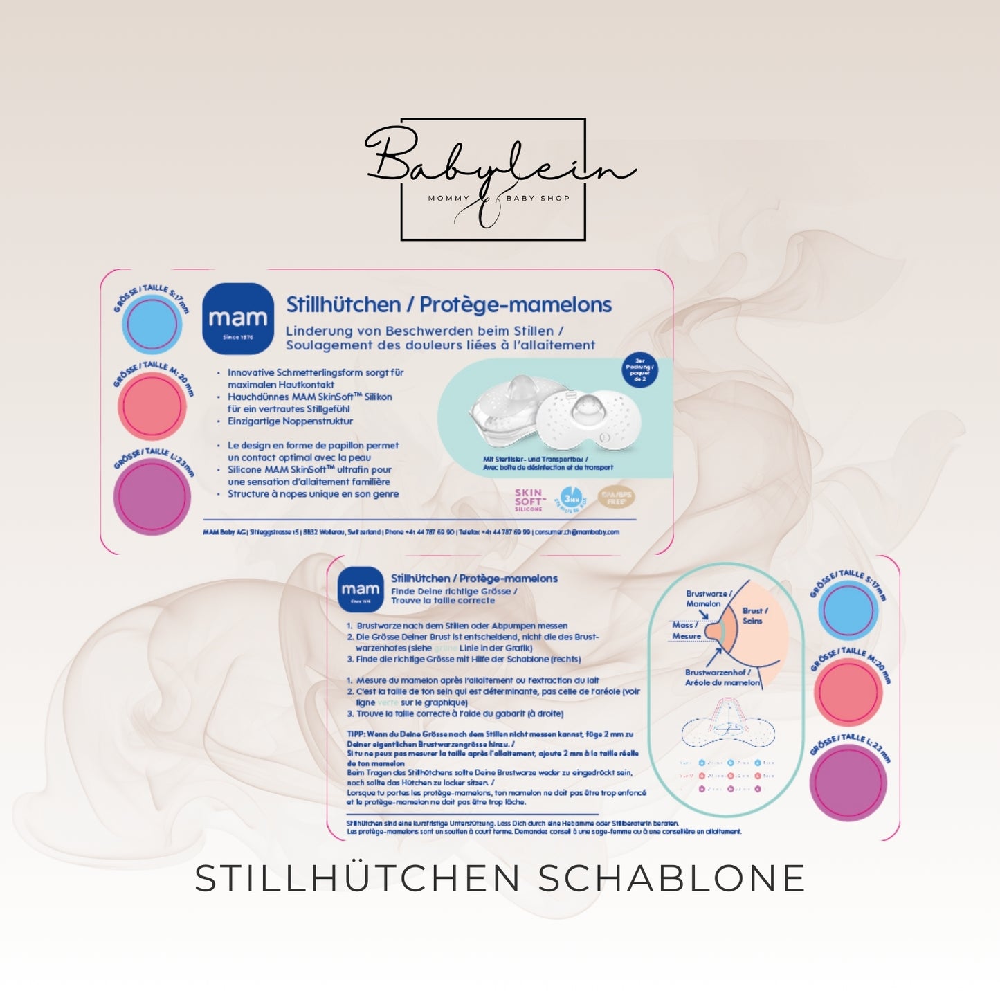 Stillhütchen Schablone